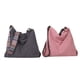 thumbnail image 1 of Bolso de mano grande para mujer, bolso cruzado, bolso de moda para mujer, bolso de pana, bolso de hombro de moda, gris y rosa, 1 of 5