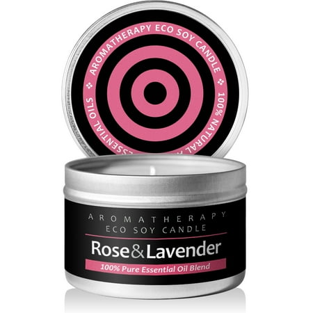I & Candle Aromatherapy Soy Wax Scented Candles (Rose & Lavender)