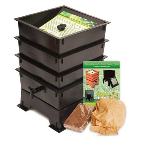 The Worm Factory® 3-Tray Recycled Plastic Worm Composter - (Best Worm Composter Reviews)