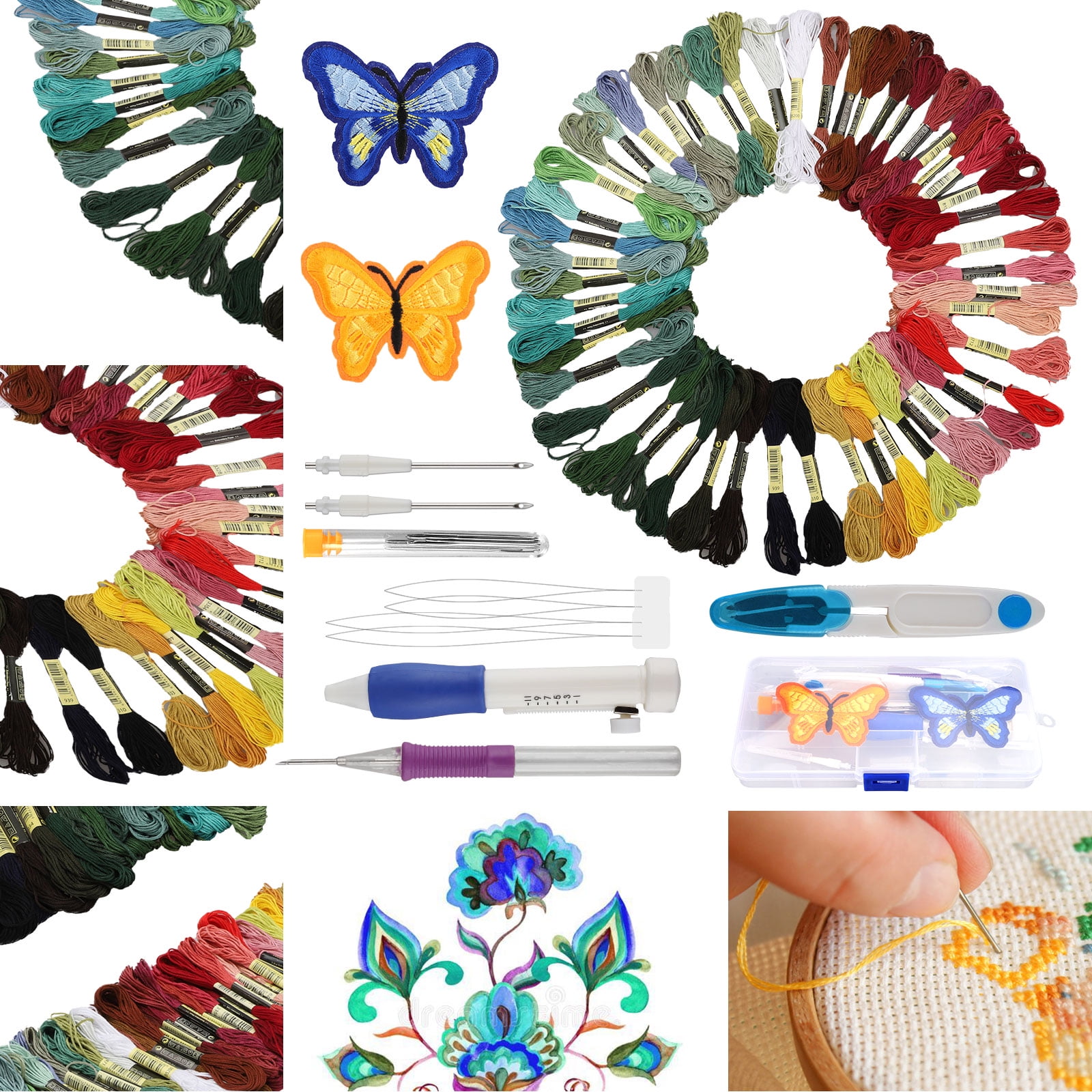 USA Cross Stitch DIY Needlework Kit Embroidery Starter Set Beginner Crafts Tools USA Cross Stitch DIY Needlework Kit Embroidery Starter Set Beginner Crafts Tools