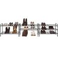 thumbnail image 3 of 3-tier Stackable Mesh Shoe Rack Black Mesh Panel, 3 of 5