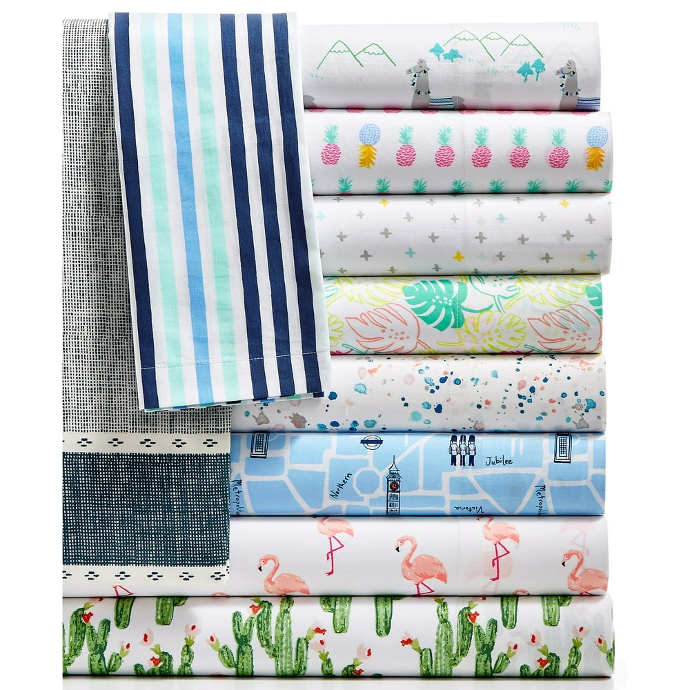 Martha Stewart Collection Whim Novelty Print Three Piece Sheet Set, 200 ...