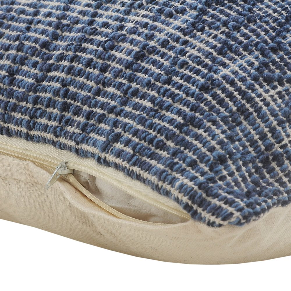 LR Home Modern Traditional Blue Diamond Geometric Throw Pillow