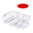 thumbnail image 2 of Piece Stackable Plastic Wine Rack Wine Bottle Holder Bottle Storage Fridge Bottle Shelf Wine Rack for Up to 3 Bottles in Total, Transparent, 2 of 5
