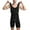 Black, variant on Previn Men's Tummy Control Shapewear Short Open Crotch Soft Spandex Scoop Neck Bodysuit Shapewear Firm Body Shaper Black Small