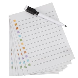 Tableau blanc effaçable liste des horaires, pratique lavable à sec sticker de planche Super stikyness Organisateur pour la cuisine