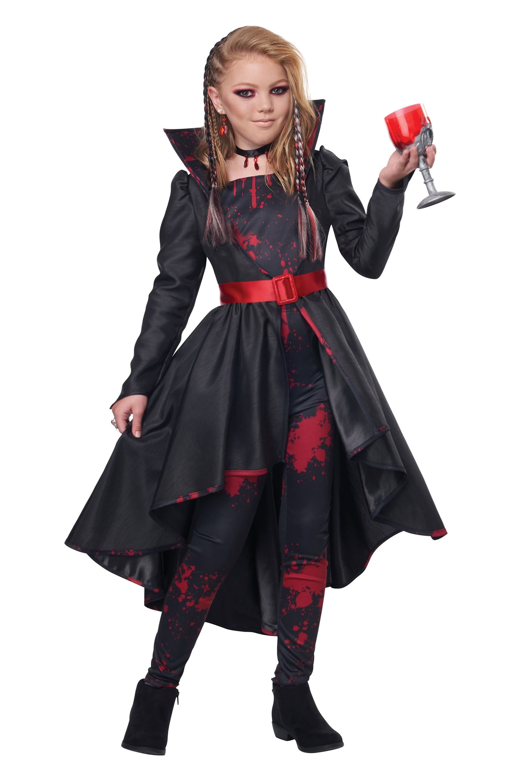 Steampunk Cosplay GOTHIC VAMPIRE SUN GLASSES Rocker Halloween costume-BLOOD RED 