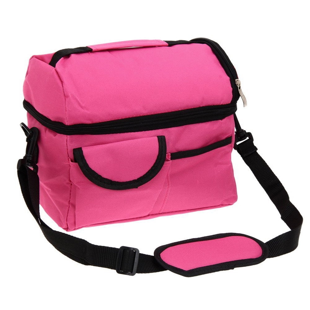 Large Capacity Insulated Square Lunch Bag Cooler Tote Carry Bags Travel