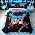 thumbnail image 2 of meiyoeat Dripping 67 Baseball Ice Cream Twin Quilt Set for Boys, Crossed Bat Stars Sport Twin Coverlet Set, 2-Piece, 1 Comforter and 1 Pillowcase, 2 of 7
