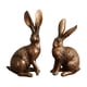 thumbnail image 4 of 2 estatuas de conejo vintage, figuras de conejo de resina, adornos de conejo, figuras de animales para estantería, 4 of 8