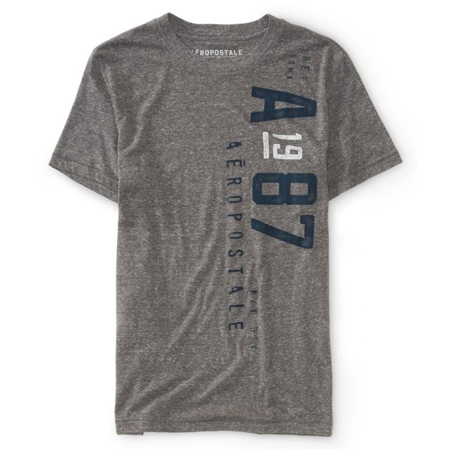 Camiseta gráfica Aeropostale A87 para hombre, gris, XXL Aeropostale Camiseta gráfica