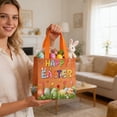 thumbnail image 6 of Anhility 12Pcs Easter Gift Bags Multicolor Bunny and Eggs Treat Tote Bags with Handles Egg Hunt Bag for Snack Candy Treat Party Favor Spring Birthday Party Supplies, 7.87x7.87x3.54in, 6 of 6