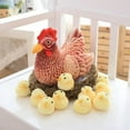 thumbnail image 3 of Chicken Stuffed Animals Mommy Farm Hen Plush Little Chicks Toys Christmas Easter Basket Gifts For Kids, 3 of 18