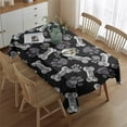 thumbnail image 2 of Paw Prints and Bones Rectangle Tablecloth 60"x84",Waterproof Polyester Rectangle Table Cloth, Wipeable Spillproof Polyester Tablecloth for Dining, Camping, Indoor and Outdoor, 2 of 5