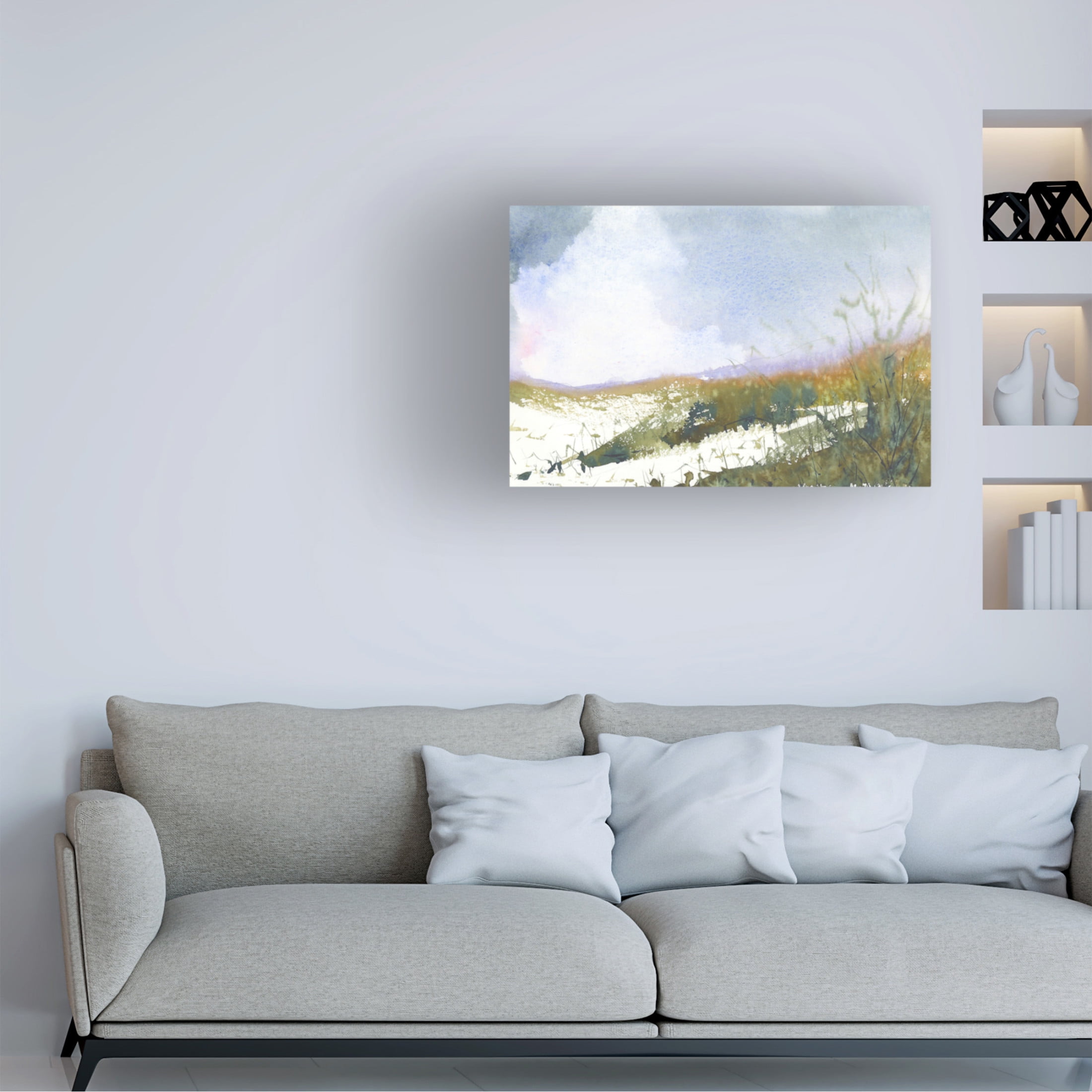 Canvas Wall Art - Randy Noble Fine Art 'Snow Passage' Wall Art for Living Room, Bedroom, or Office Décor by Trademark Fine Art - 19 x 12 Inches