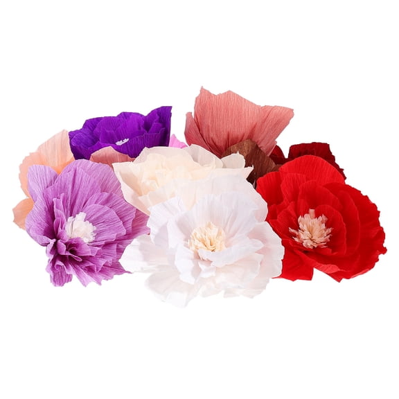 PBPBOX Giant Crepe Paper Flower Decor Assorted Color 11Pcs