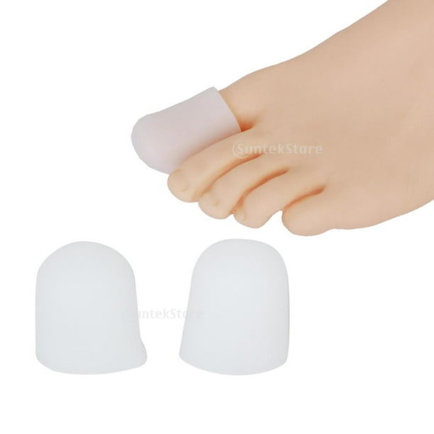 2pcs Silicone Gel Protective Hallux Toe Caps Protector Blister