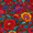 Floral, variant on Red Floral Bird Botanical Folk Art Canvas Print Wall Art for Living Room Bedroom Dining Room Office Gallery Wall Decor