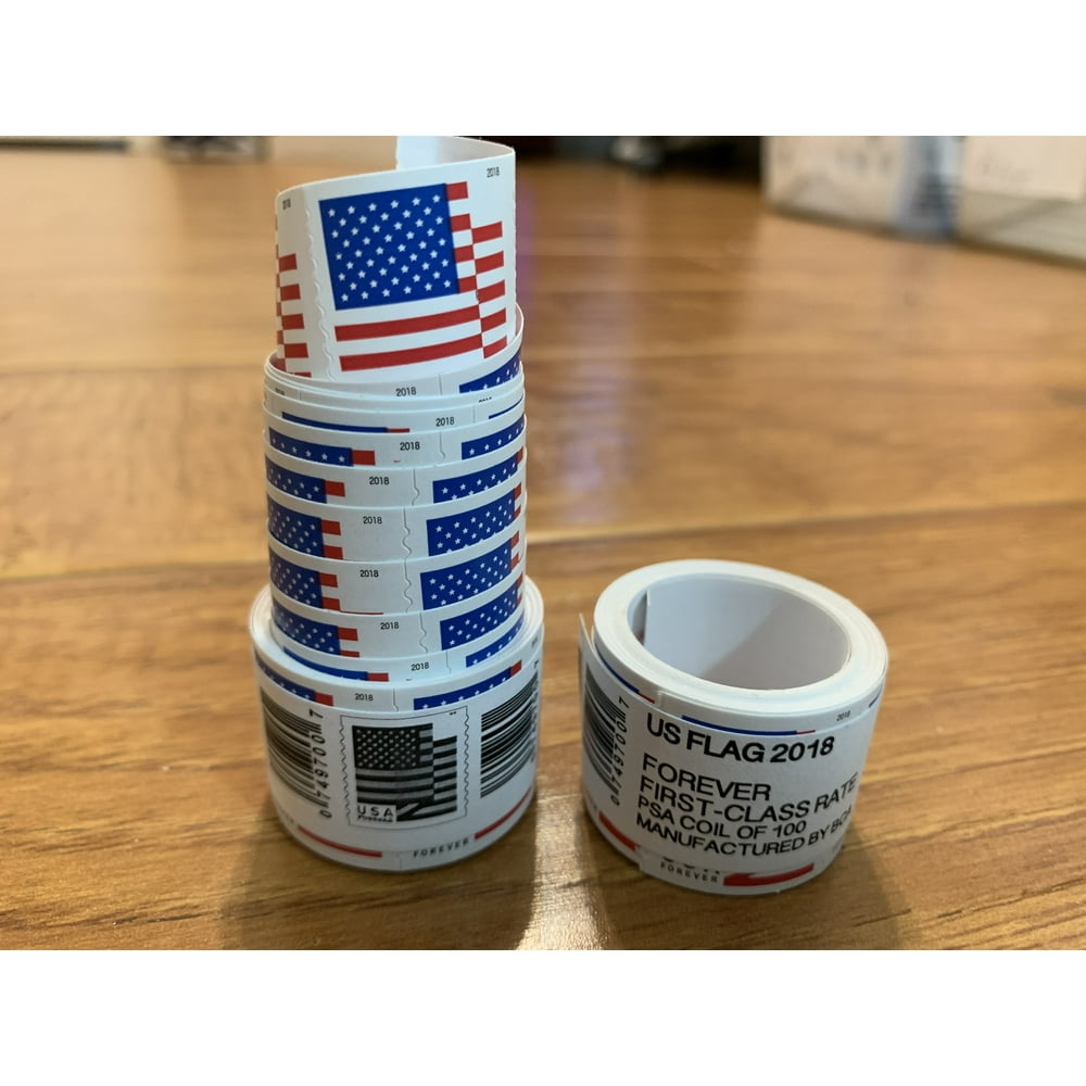 200 Forever Stamps 2 Rolls of U.S. Flag Forever Stamps