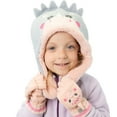 thumbnail image 3 of FlapJackKids - Reversible Sherpa Hat Dino Pink S 6-24M, 3 of 5