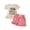 X05girls clothes-Beige, variant on HCNTES Toddler Girl Outfit Soft Cow Patch Tee and Cow Print Shorts 2-Piece Set for Daily Wear Summer Girl Clothes