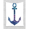 thumbnail image 1 of Anchor Decor Wall Hanging Tapestry, Patterned Anchor Illustration Marine Elements Spiritual Soul Emblem Oceanic Art Print, Bedroom Living Room Dorm Accessories, By Ambesonne, 1 of 1