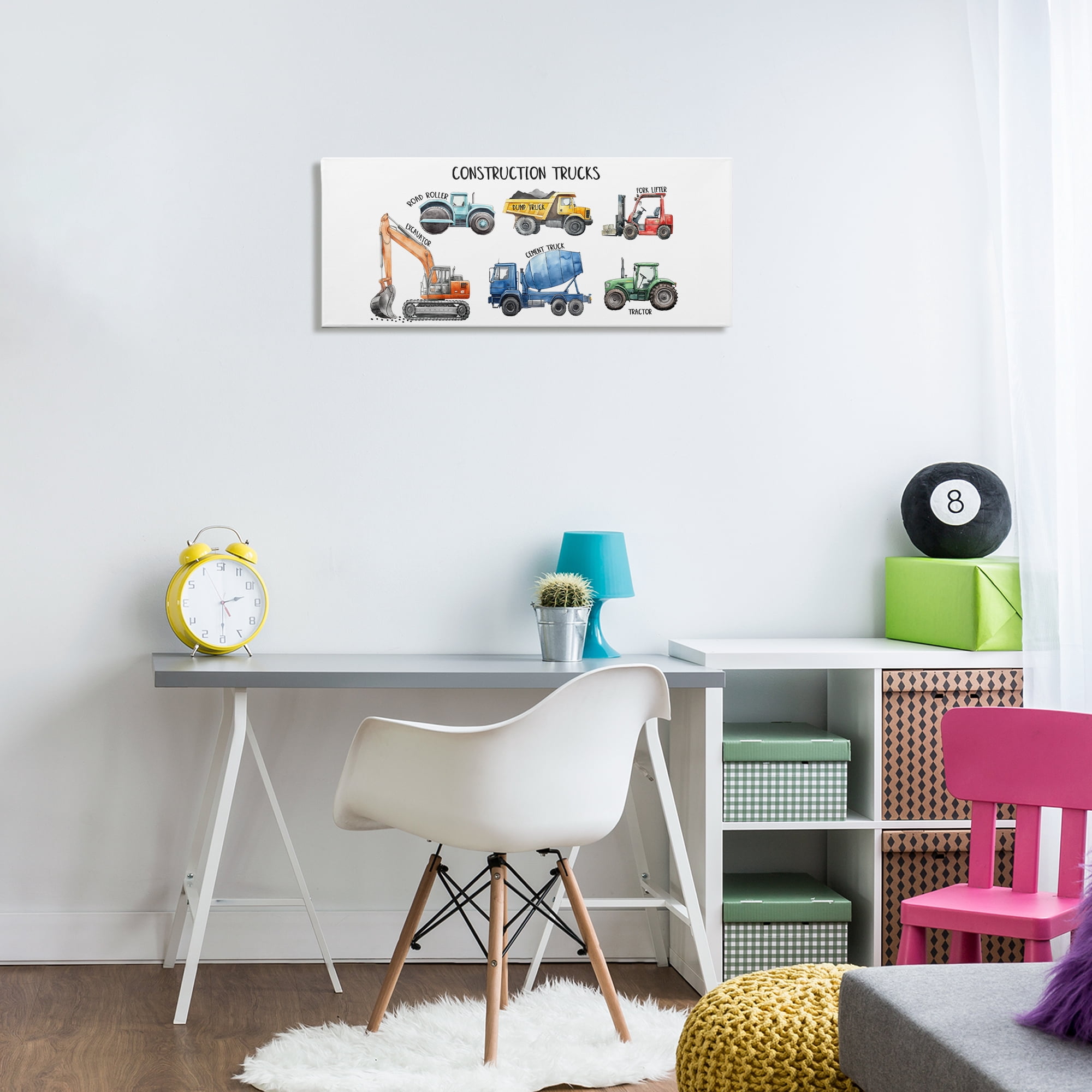 Stupell Industries Industrial Construction Trucks Canvas Wall Art, design by Christine Simpson Art