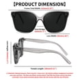 thumbnail image 3 of Gafas de Sol FEISEDY Retro Cuadradas Polarizadas Sobredimensionadas B2600, 3 of 8