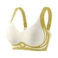 thumbnail image 2 of Womens Push up Seamless Bra, Wireless Support Underwear Sports Bras for Teen Girls Ladies Light Wireless T-Shirt Bra Yellow L, 2 of 6