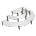 3 Tier Acrylic Semicircle Dessert Appetizer Display Riser Rack, Acrylic Semicircle Round Cupcake ...