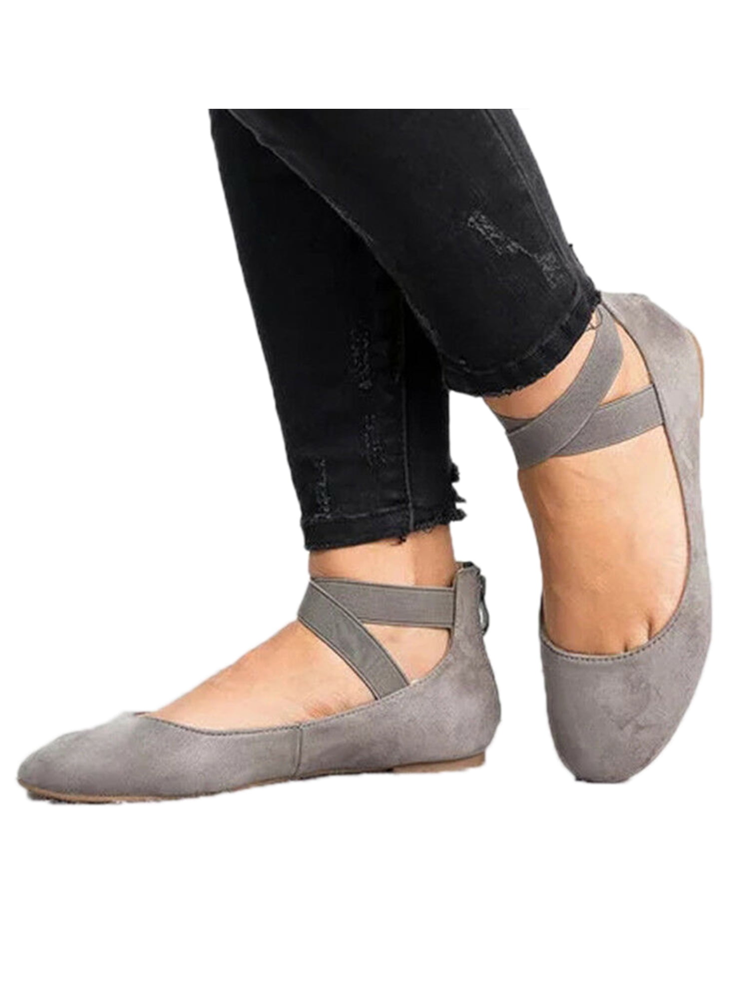 gray flats womens shoes