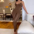 thumbnail image 1 of Monos De Mujer Bodycon Rompers Backless Women Sexy Jumpsuits Sport Yoga Playsuits (Café S) Cgtredaw para Mujer Café T S, 1 of 8