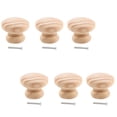 thumbnail image 4 of 6Pcs Solid Wood Handle Nordic Style Door Handles Wardrobe Knobs with Screws, 4 of 8