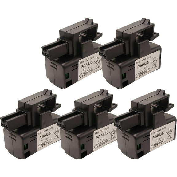 5Pcs 3V 1750mAh FANUC A98L-0031-0026 PLC Battery, Replacement for FANUC A02B-0309-K102 CNC Machine Controler Battery