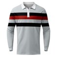 thumbnail image 4 of Povozer Men's Cotton Knit Polo Sweater Classic Casual Long Sleeve Collared Pullover Sweater(Red,XL), 4 of 4