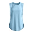 thumbnail image 7 of Favoffer Women's Sports Tank Round Neck Side Slit Fit Sleeveless Breathable Quick Dry Outdoor Fitness Running Casual Top, 7 of 7
