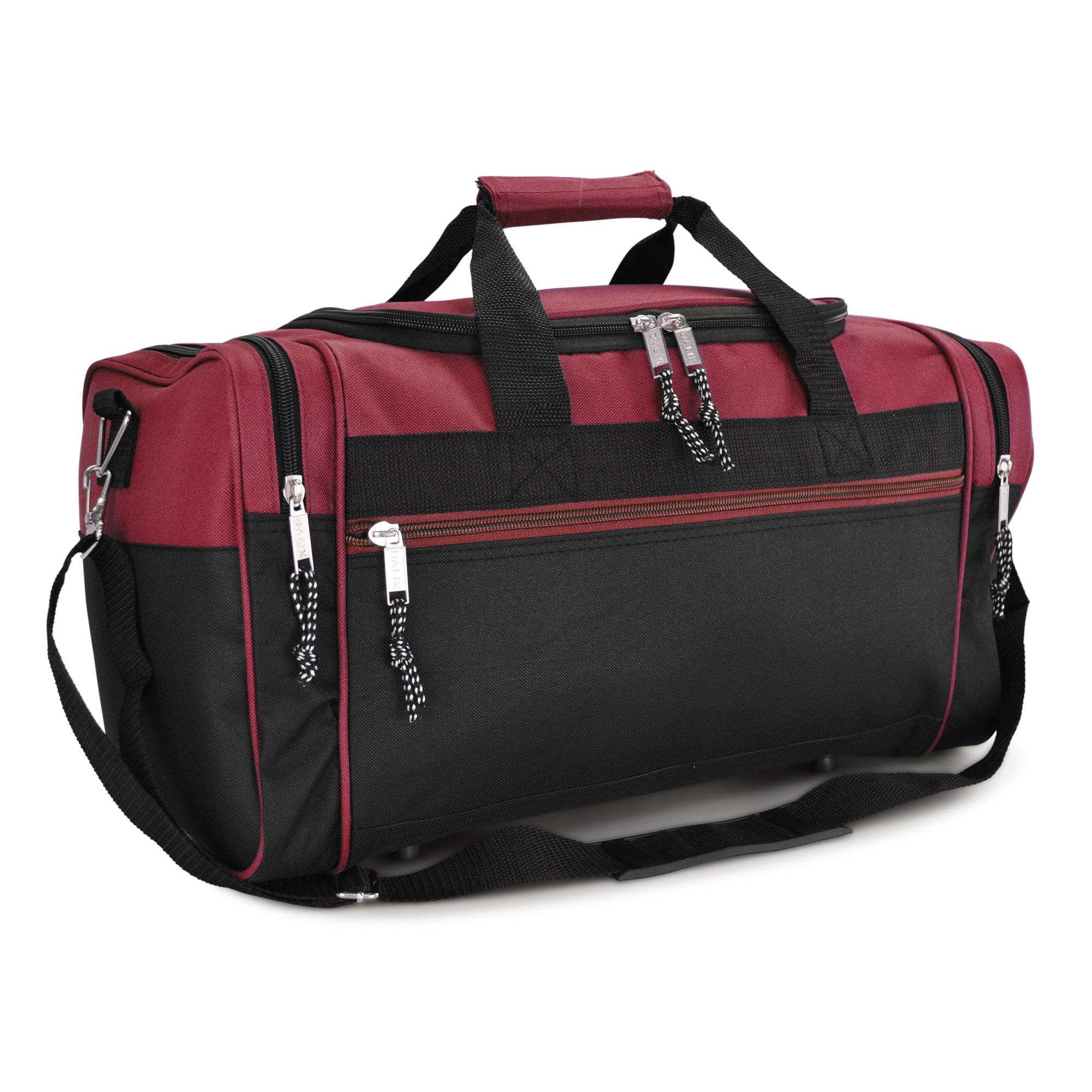 DALIX 19 Blank Sports Duffle Bag Gym Bag Travel Duffel with Adjustable Strap in Purple 