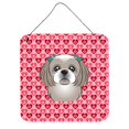 thumbnail image 1 of "Caroline's Treasures Grey Silver Shih Tzu Hearts Lámina metálica, 6 H x 6 W, multicolor" Caroline's Treasures BB5320DS66, 1 of 1