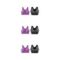 thumbnail image 4 of kurtrusly 2pieces Versatile Performance With Wide Application Sports Bra Seamless gray+purple S 3Set, 4 of 6