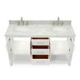 thumbnail image 7 of Ariel S061DCW2OVOWHT Magnolia 60" Free Standing Double Basin Vanity Set - White, 7 of 7