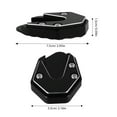 thumbnail image 2 of Hytrove Motorcycle Side Stand Extension Pad 1Set Aluminum Alloy 7.50X5.50X1.50Cm, 2 of 8