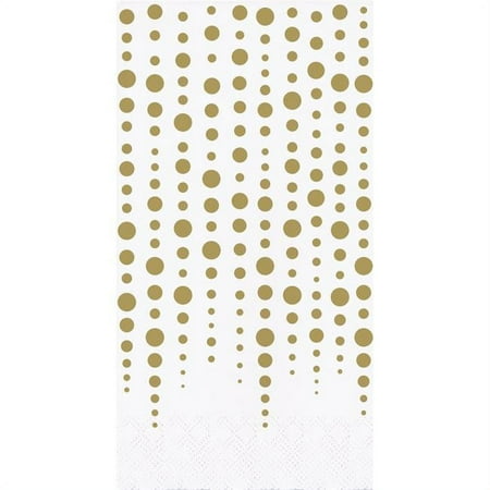 Creative Converting 339903 Gold 50th Anniversary Dinner Napkins, 16 Count
