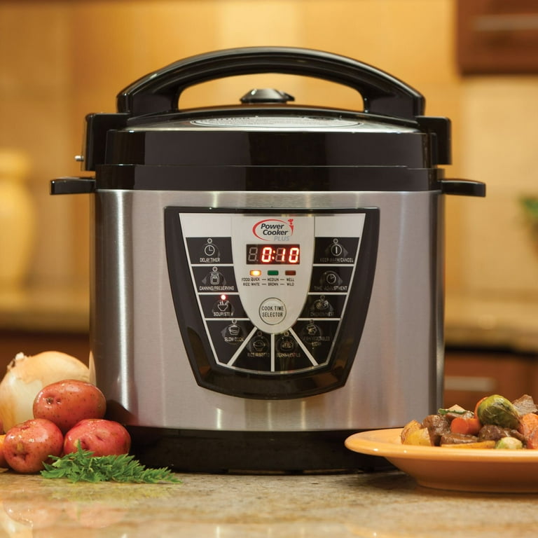 Power Pressure Cooker XL PPC-8 8 Quart, Digital Non Stick Stainless Steel  Steam Slow Cooker and Canner
