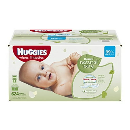Huggies Natural Care Baby Wipes Refill, 624 Count (Packaging may vary)