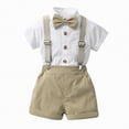 thumbnail image 2 of HCNTES Toddler Boy Outfits Dressy Gentleman Clothing Set Baby Summer Clothes, 2 of 7