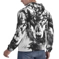 thumbnail image 6 of Sikiie Majestic Wolf Landscape Men's Hoodie, Essentials Hoodie, Sweatshirt, Pullover Hooded Sweatshirt for Men-Large, 6 of 7