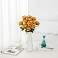 thumbnail image 2 of 12PCS Artificial Silk Flowers Realistic Roses Bouquet Long Stem for Home Wedding Decoration Party (Gold), 2 of 6