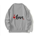 thumbnail image 4 of BEFOKA Long Sleeve Men T Shirts Crew Neck Sweatshirt For Mens Love Heart Printed Valentine'S Day Fishing Shirts For Men Tops Fall Blouses Graphic Dating Wedding Clothes, 4 of 5