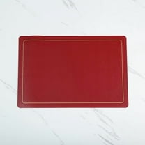 XmhyTop 6 Pcs red Placemats, 45*30cm Leather Table Mats, Waterproof & Heat-Resistant Easy to Clean Place Mats for Kitchen, Dining Room & Outdoor Use - Perfect Placement Mats for Dining Table