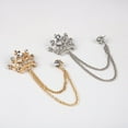 thumbnail image 5 of Ayyufe Unisex Crown Shape Brooch Tassel Chain Lapel Pin Retro Corsage Suit, 5 of 6